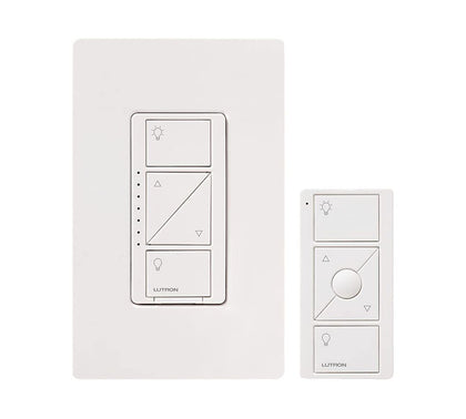Caseta Wireless Smart Lighting Dimmer Switch and Remote Kit for Wall & Ceiling Lights, White