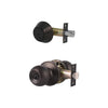 Entry Door Knob and Single Cylinder Deadbolt Combo, Keyed on One Side, One Key-Way Entrance Door Knob Entry with Key Handle, standard Ball, Suitable for door Thickness between 1-3/8’’ to 2’’ (Entry Door Knob with Deadbolt Combo, Oil Rubbed Bronze)