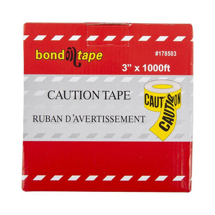 Yellow Caution Tape With Dispenser 3'' * 1000' - Reno Supplies