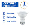 RS PAR20 LED Bulbs, Dimmable, 7W, 500LM, LED Flood Lights(50W Halogen Bulb Equivalent), LED Spotlight Bulbs, E26 Screw Base, UL Listed (Pack of 6)