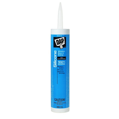 Dap White Silicone For Window, Door & Siding - 100% Waterproof Seal (300 ml) - Reno Supplies