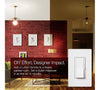 Lutron Diva C.L Dimmer for dimmable LED, Halogen and Incandescent Bulbs, Single-Pole or 3-Way, DVCL-153P-WH, White