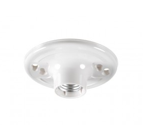 VISTA 46049 1Pack/10Pack Plastic Ceiling Lampholder, Keyless with Leads - White - Reno Supplies