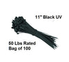 VISTA 49062 Cable Ties - 11" Black UV - 100/bag