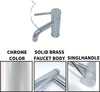 Single-Hole and Three-Hole Single Handle Bathroom Faucet in Chrome