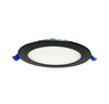 6" Round SUPER-THIN LED SLIM PANEL, DIMMABLE, 15W, 1000LM (3CCT SWITCHABLE) 3000K-4000K-5000K, AIRTIGHT WITH JUNCTION BOX (Black Trim)