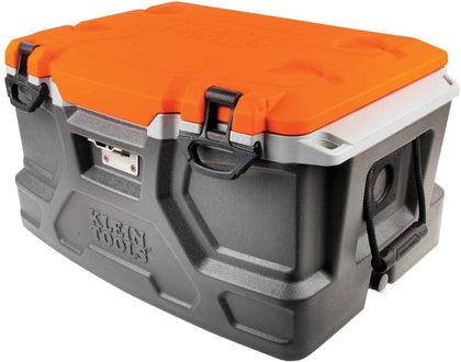 Klein Tools 55650 Lunch Box / Cooler, 48 Qt Insulated Cooler, Holds 72 Cans, Keeps Cool 30 Hours, Seats 300 Lb, Tradesman Pro Tough Box