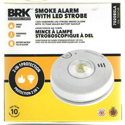 BRK 2-in-1 Low Profile Design Strobe & Smoke Alarm - 7020BSLA - Reno Supplies