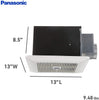Panasonic FV-0511VQC1 WhisperSense DC  Multi-Flow (50-80-110 CFM) Bathroom Fan, White