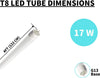 4 FT T8 LED Tube Light, Type A, 17W, 2200 LM, Dimming Capability, 0-10V Dimmer, Dual-Ended Ballast Compatible (4000K/5000K)