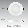4Inch Round LED Recessed Light, 10W, 700Lm, 3 color selectable(3000k/4000k/5000k), dimmable, cri80+, with junction box