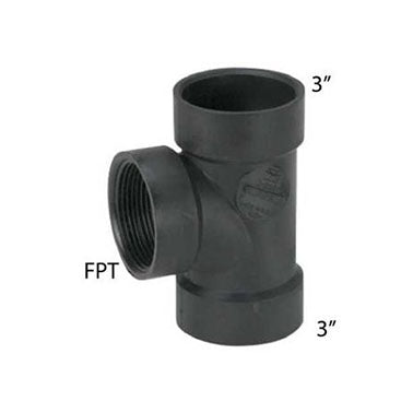 ABS 3'' TEE H*H*FPT - Reno Supplies