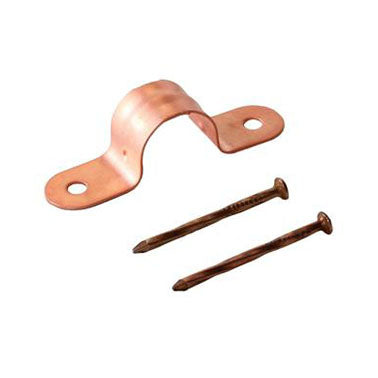 1/2'' Copper Tube Clamp With Nails 10pk - Reno Supplies