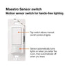Lutron MS-OPS5M-WH Maestro Sensor Switch, 5-Amp, No Neutral Required, Single-Pole or Multi-Location, White