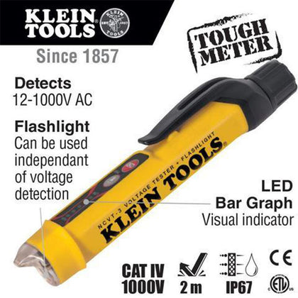 Klein Tools NCVT-3 Non-Contact Voltage Tester with Flashlight - Reno Supplies