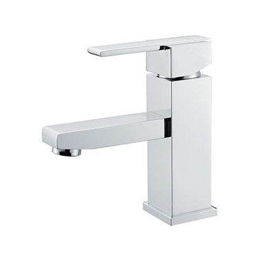 Single-Hole and Three-Hole Single Handle Lever Handle Bathroom Faucet in Chrome - Reno Supplies