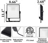 DawnRay 80WLED Flood Light, 100-277VAC, 8,400LM, IP65 Waterproof, Suitable for Wet Location, 4000K Cool White (Trunnion Mounting Option)