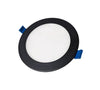 6" Round SUPER-THIN LED SLIM PANEL, DIMMABLE, 15W, 1000LM (3CCT SWITCHABLE) 3000K-4000K-5000K, AIRTIGHT WITH JUNCTION BOX (Black Trim)