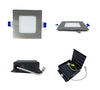 4" SQUARE SUPER-THIN LED SLIM PANEL, DIMMABLE, 12W, 750LM (3CCT SWITCHABLE) 3000K-4000K-5000K, AIRTIGHT WITH JUNCTION BOX