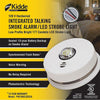 Kidde P4010ACLEDSCA 2-in-1 integrated 120 V AC wire-in Smoke Alarm with LED strobe light 10-Year sealed battery backup