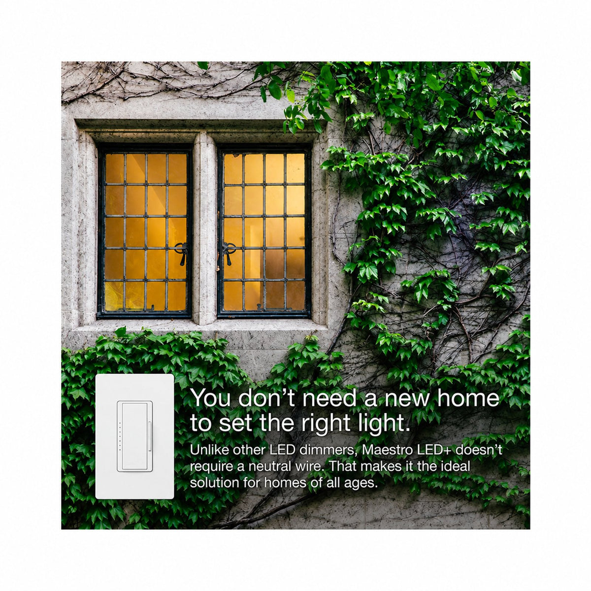 Lutron Maestro LED+ Dimmer Switch | for Dimmable LED, Halogen & Incandescent Bulbs | Single-Pole or Multi-Location | MACL-153M-WH-C | White