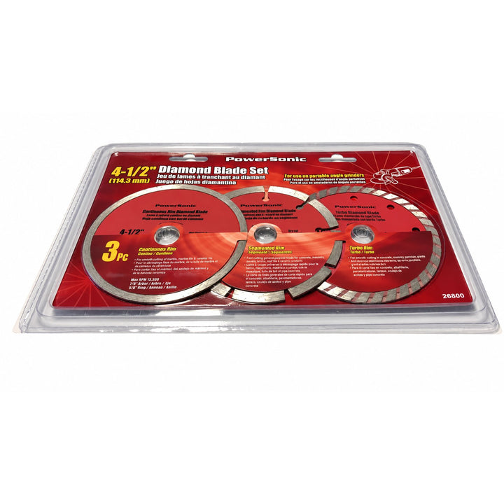 4-1/2'' DIAMOND SAW BLADES (SET OF 3 PCS) - Reno Supplies