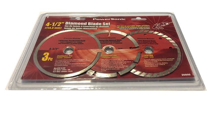 4-1/2'' DIAMOND SAW BLADES (SET OF 3 PCS) - Reno Supplies