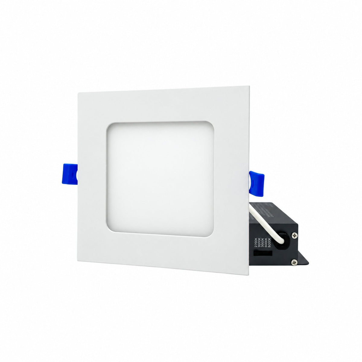 6" SQUARE SUPER-THIN LED SLIM PANEL, DIMMABLE, 15W, 1250LM (5CCT SWITCHABLE)2700K-3000K-3500K-4000K-5000K, AIRTIGHT WITH JUNCTION BOX (WHITE)