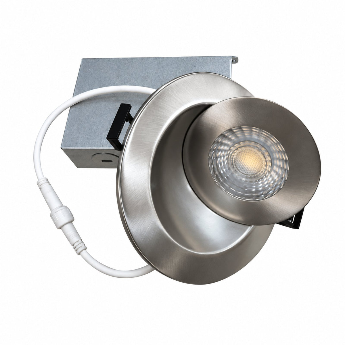 4″ Multi-Directional Gimbal, 8W, 700LM, Beam Angle 40°, 3CCT(3000K/4000K/5000K Changeable), Brushed Nickel
