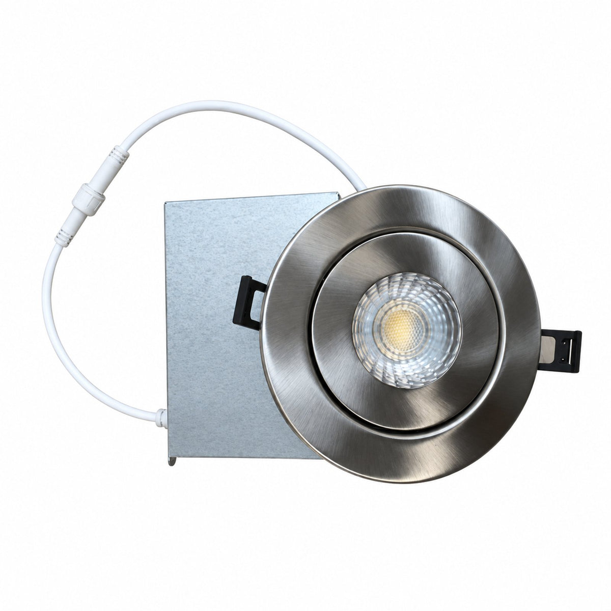 4″ Multi-Directional Gimbal, 8W, 700LM, Beam Angle 40°, 3CCT(3000K/4000K/5000K Changeable), Brushed Nickel