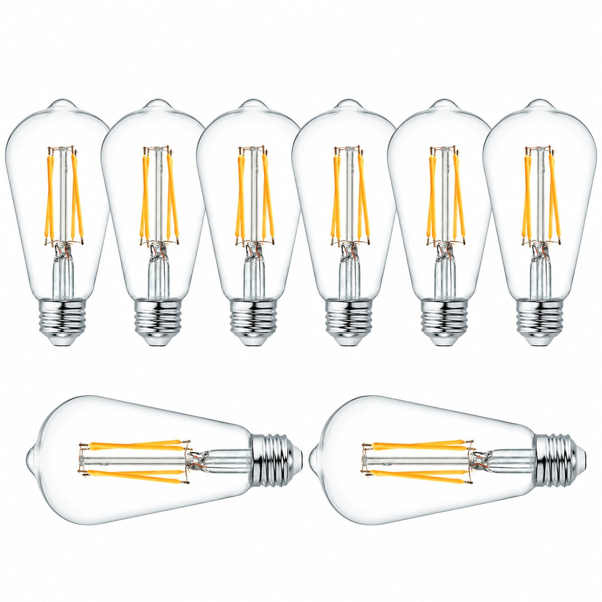 RS Vintage Led Edison Light Bulbs, 5W (40Wattage Equivalent), 450LM Dimmable, 110VAC, ST19(ST64) Filament Bulbs with E26 Base