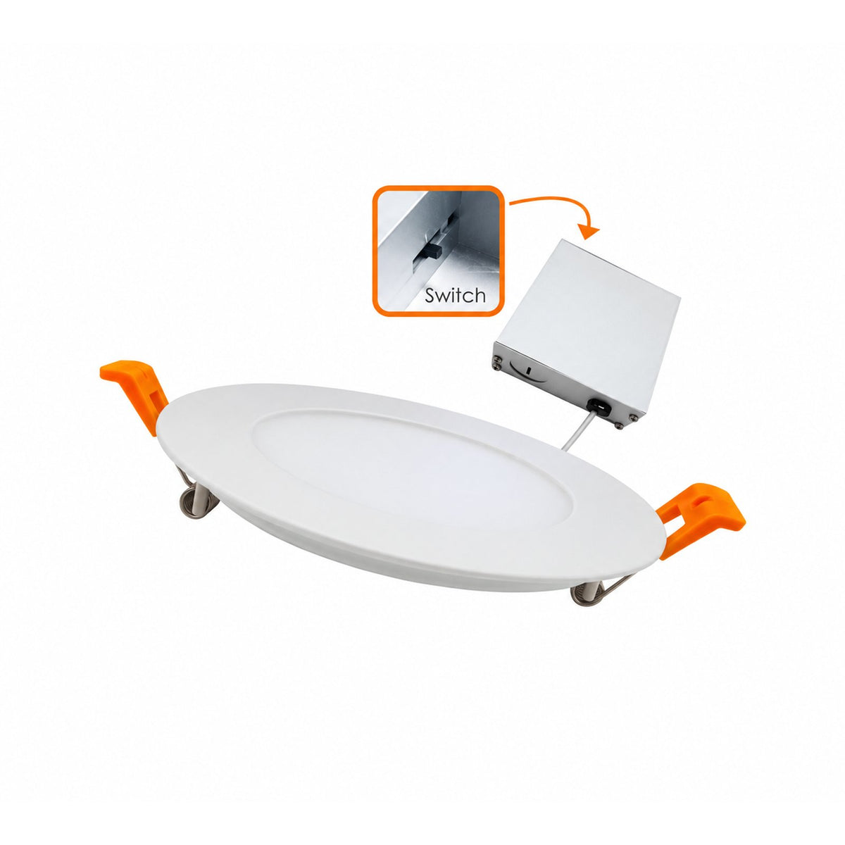 4″ Slim Panel, 10W, 750LM, 3CCT(3000K/4000K/5000K Changeable), White -Wet Location