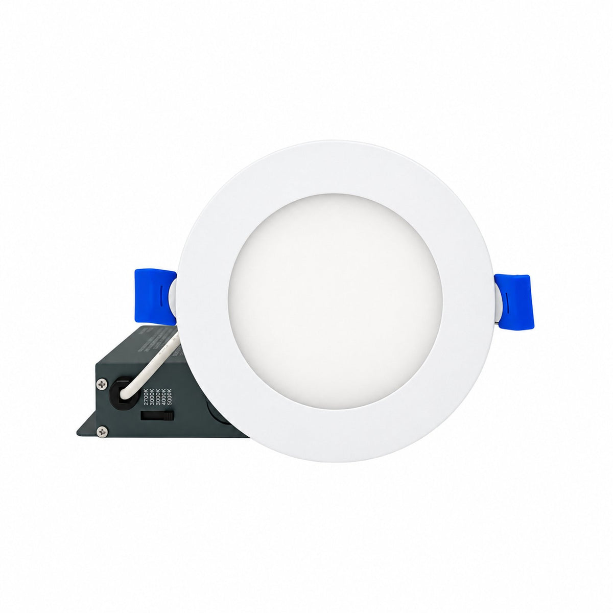 6" Round SUPER-THIN LED SLIM PANEL, DIMMABLE, 15W, 1000LM (3CCT SWITCHABLE) 3000K-4000K-5000K, AIRTIGHT WITH JUNCTION BOX (Brushed Nickel Trim)