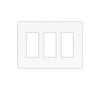 EATON PJS263W Decorative Screwless Wall Plate, 3 Gang, White