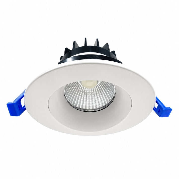 3.5" ROUND BAFFLE LED RECESSED LIGHT, 9W, 650LM, 5CCT SWITCHABLE 2700K-3000K-3500K-4000K-5000K, AIRTIGHT WITH JUNCTION BOX (WHITE TRIM)