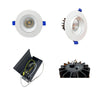 3.5" ROUND BAFFLE LED RECESSED LIGHT, 9W, 650LM, 5CCT SWITCHABLE 2700K-3000K-3500K-4000K-5000K, AIRTIGHT WITH JUNCTION BOX (WHITE TRIM)