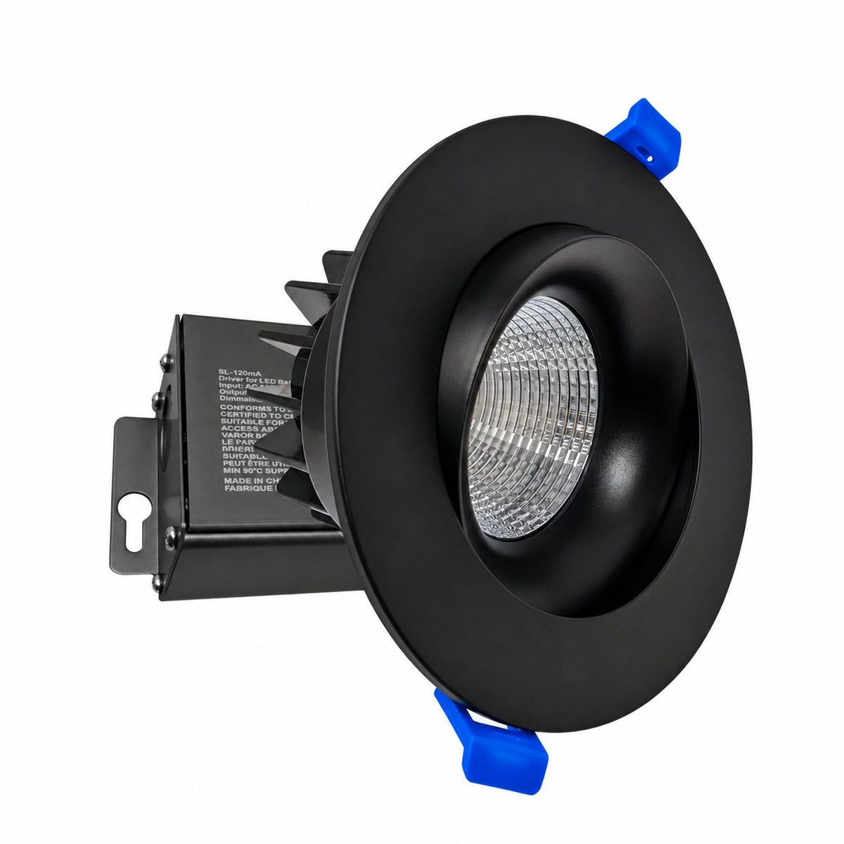 4" Round Baffle LED RECESSED LIGHT, 12W, 830LM, (5CCT SWITCHABLE 2,700K-3,000K-3500K-4000k-5000k, AIRTIGHT WITH JUNCTION BOX (Brushed Nicekl)