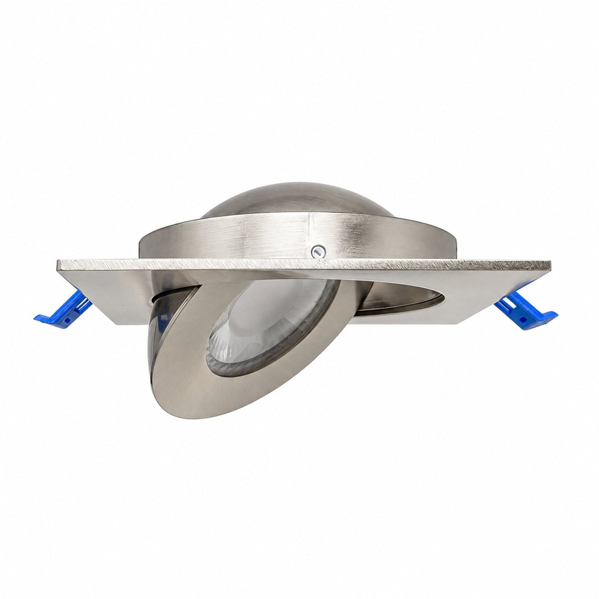 4" SQUARE GIMBAL LED SLIM PANEL, DIMMABLE, 9W, 860LM, (5CCT SWITCHABLE) 2700K-3000K-3500K-4000K-5000K, AIRTIGHT WITH JUNCTION BOX (BRUSHED NICKEL TRIM)
