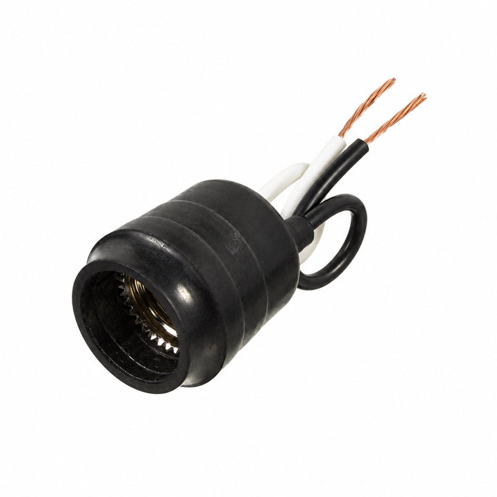 VISTA 46053 Pig-Tail Socket w/6" leads - Black rubber - Reno Supplies