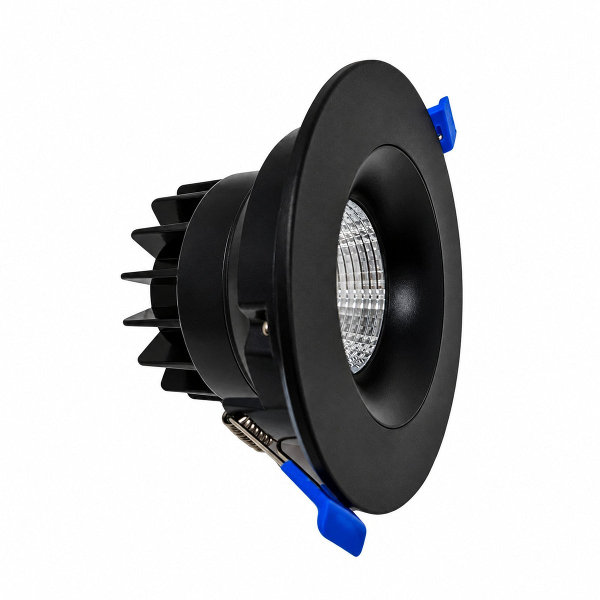 4" Round Baffle LED RECESSED LIGHT, 12W, 830LM, (5CCT SWITCHABLE 2,700K-3,000K-3500K-4000k-5000k, AIRTIGHT WITH JUNCTION BOX (Black Trim) - Reno Supplies