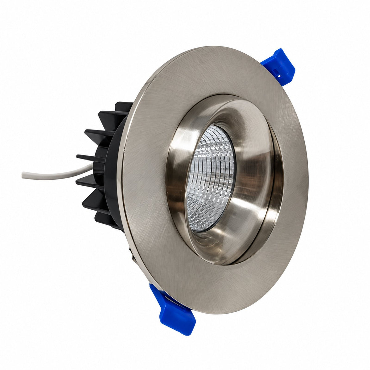 4" Round Baffle LED RECESSED LIGHT, 12W, 830LM, (5CCT SWITCHABLE 2,700K-3,000K-3500K-4000k-5000k, AIRTIGHT WITH JUNCTION BOX (Brushed Nicekl) - Reno Supplies
