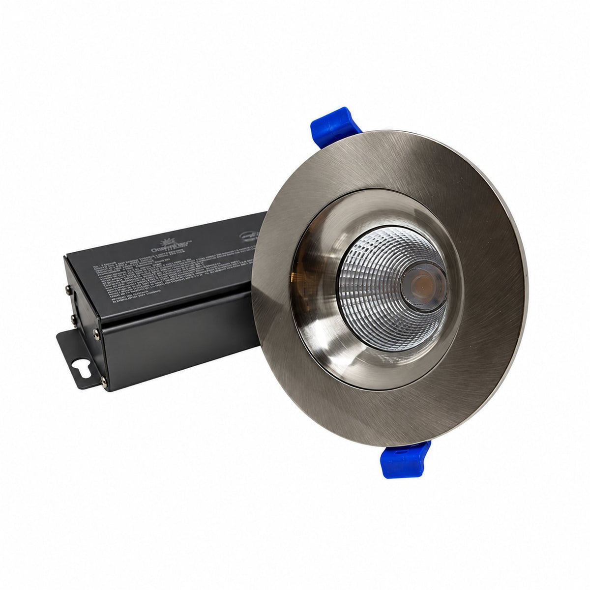 4" Round Baffle LED RECESSED LIGHT, 12W, 830LM, (5CCT SWITCHABLE 2,700K-3,000K-3500K-4000k-5000k, AIRTIGHT WITH JUNCTION BOX (Brushed Nicekl) - Reno Supplies