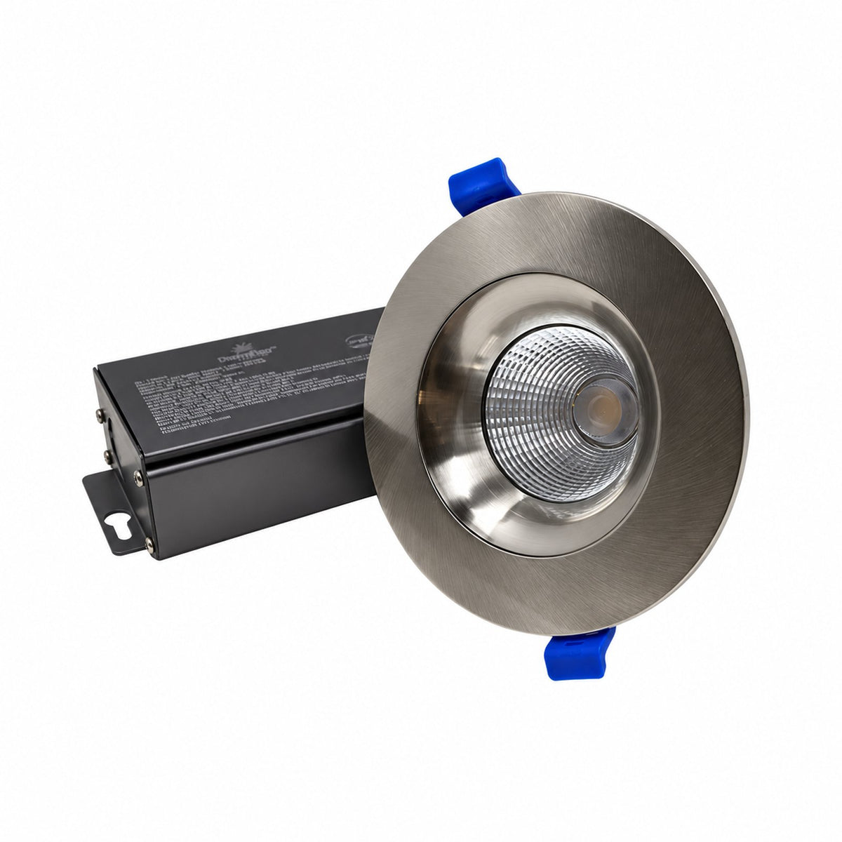 4Inch Dim to Warm Baffle LED Recessed Light with Air Tight Junction Box, 12W, 660 LM, Dimmable from 3000K to 2200K, Adjustable & Rotatable