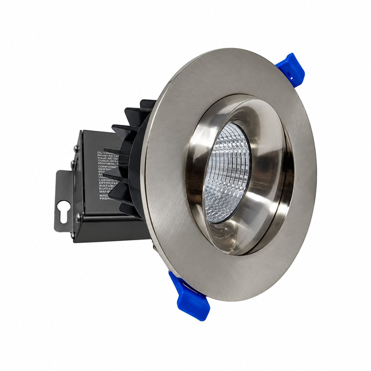 4" Round Baffle LED RECESSED LIGHT, 12W, 830LM, (5CCT SWITCHABLE 2,700K-3,000K-3500K-4000k-5000k, AIRTIGHT WITH JUNCTION BOX (Brushed Nicekl) - Reno Supplies