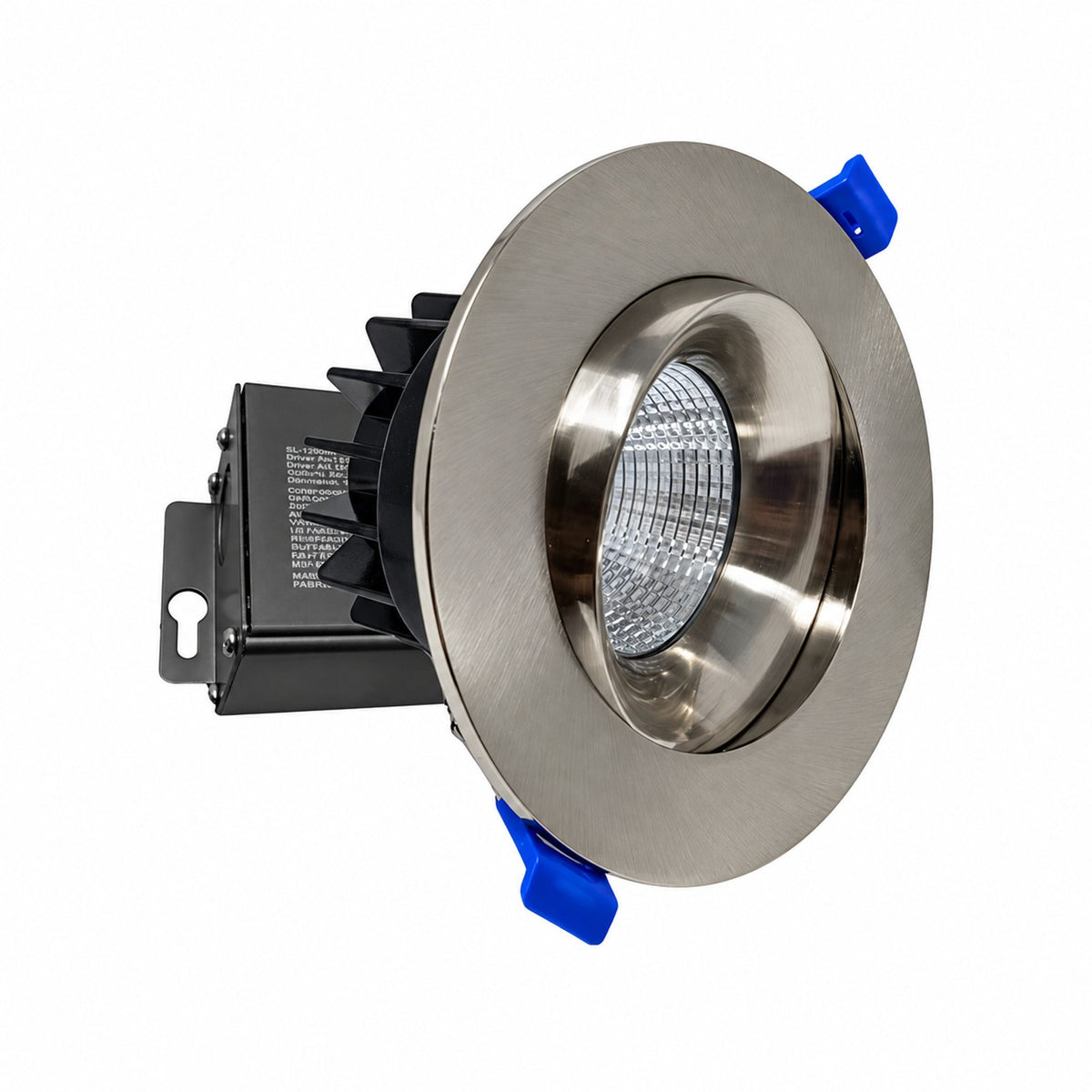 4" Round Baffle LED RECESSED LIGHT, 12W, 830LM, (5CCT SWITCHABLE 2,700K-3,000K-3500K-4000k-5000k, AIRTIGHT WITH JUNCTION BOX (Brushed Nicekl)