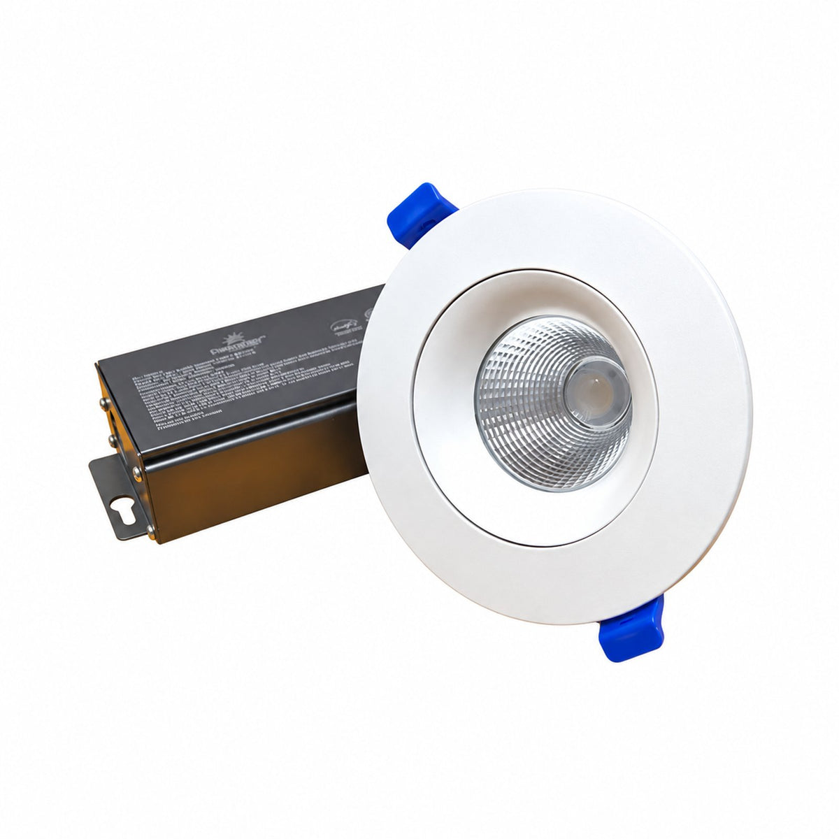 4" Dim to Warm Baffle LED Recessed Light with Air Tight Junction Box, 12W, 660 LM, Dimmable from 3000K to 2200K, Adjustable & Rotatable