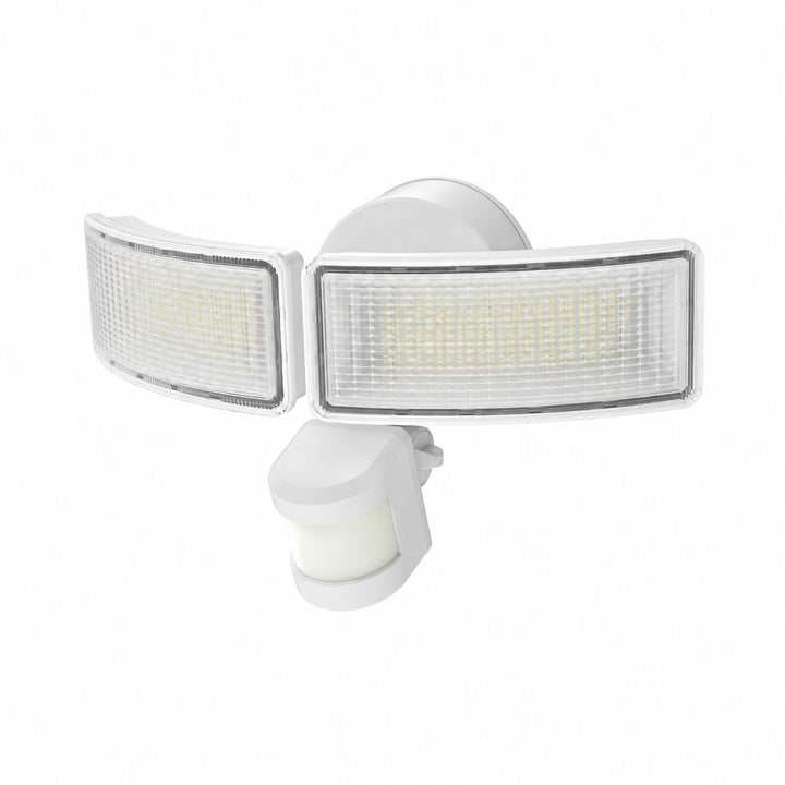 MOTION SECURITY LIGHT, 2X12W, 120V, 2400LM, SENSING DEGREE/DISTANCE 180°/16M, OPERATION MODE PIR SENSOR / PHOTO SENSOR / KEEP LIGHT 4000K (White)