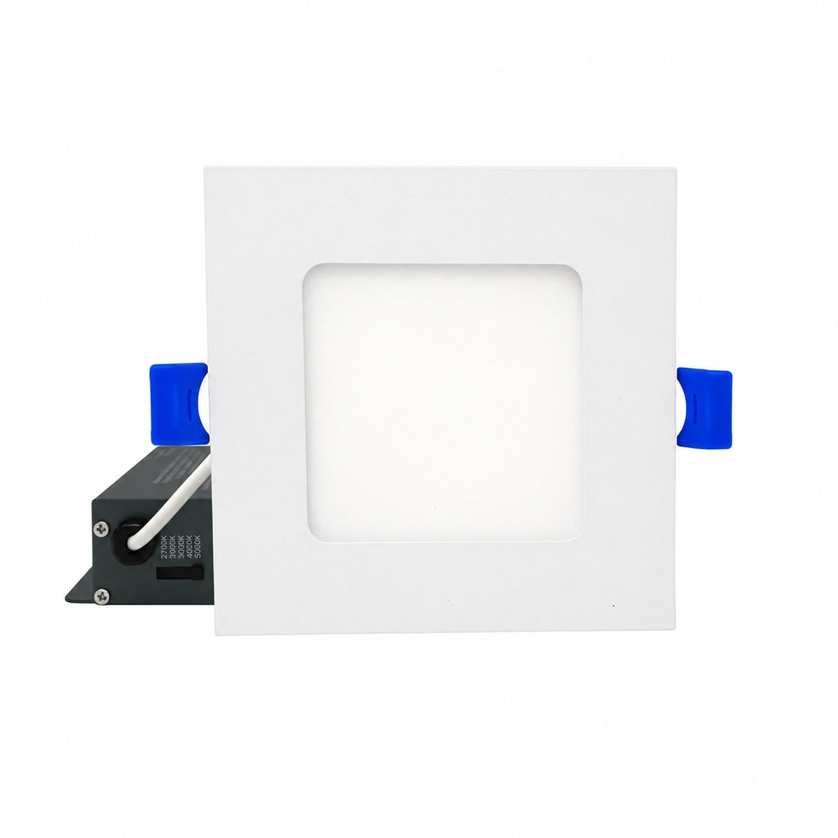 4" SQUARE SUPER-THIN LED SLIM PANEL, DIMMABLE, 12W, 870LM (5CCT SWITCHABLE)2700K-3000K-3500K-4000K-5000K, AIRTIGHT WITH JUNCTION BOX