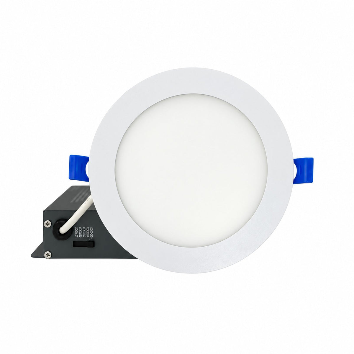 6" Round SUPER-THIN LED SLIM PANEL, DIMMABLE, 15W, 1000LM (5CCT SWITCHABLE) 2700K-3000K-3500K-4000K-5000K, AIRTIGHT WITH JUNCTION BOX (White Trim)