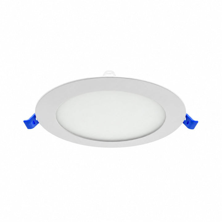 6" Round SUPER-THIN LED SLIM PANEL, DIMMABLE, 15W, 1000LM (5CCT SWITCHABLE) 2700K-3000K-3500K-4000K-5000K, AIRTIGHT WITH JUNCTION BOX (White Trim)
